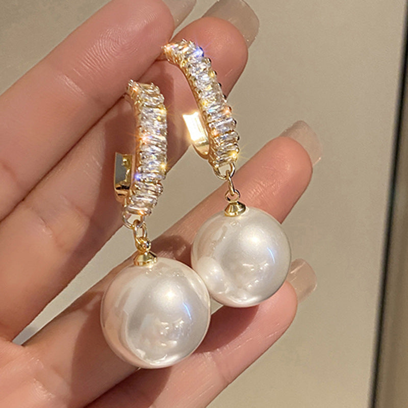 Pendientes de Perlas y Circonitas de Lujo
