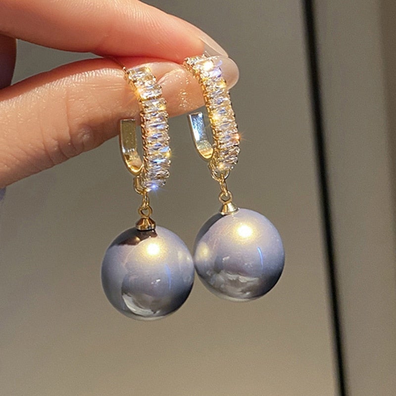 Pendientes de Perlas y Circonitas de Lujo