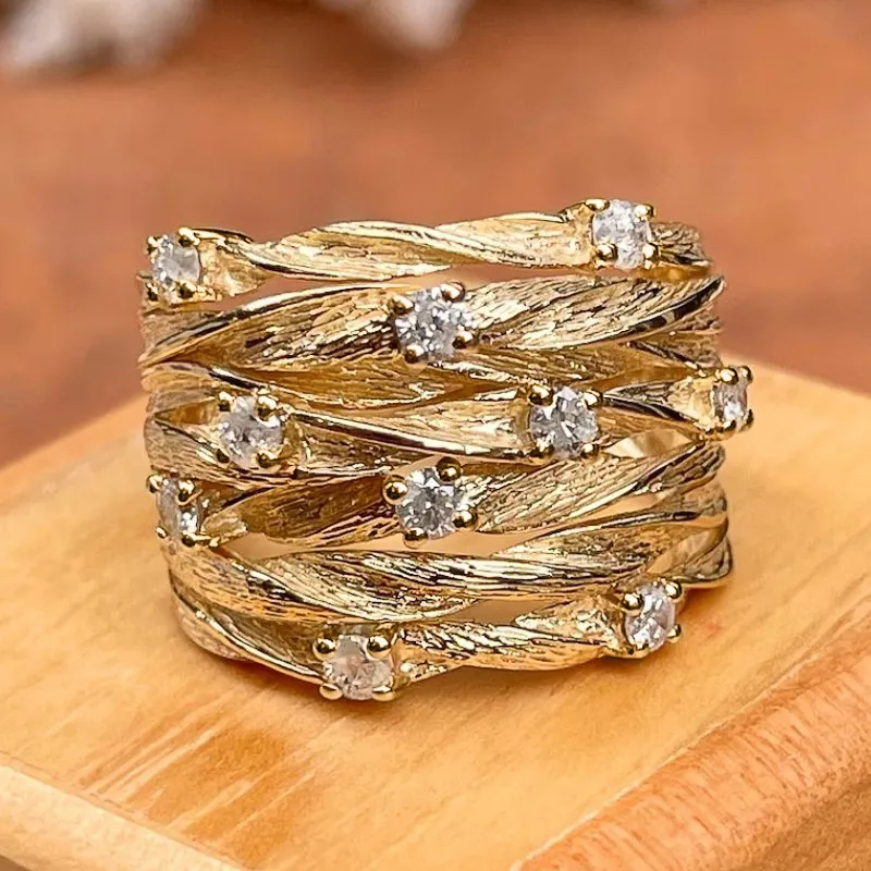 Anillo Dorado Vintage