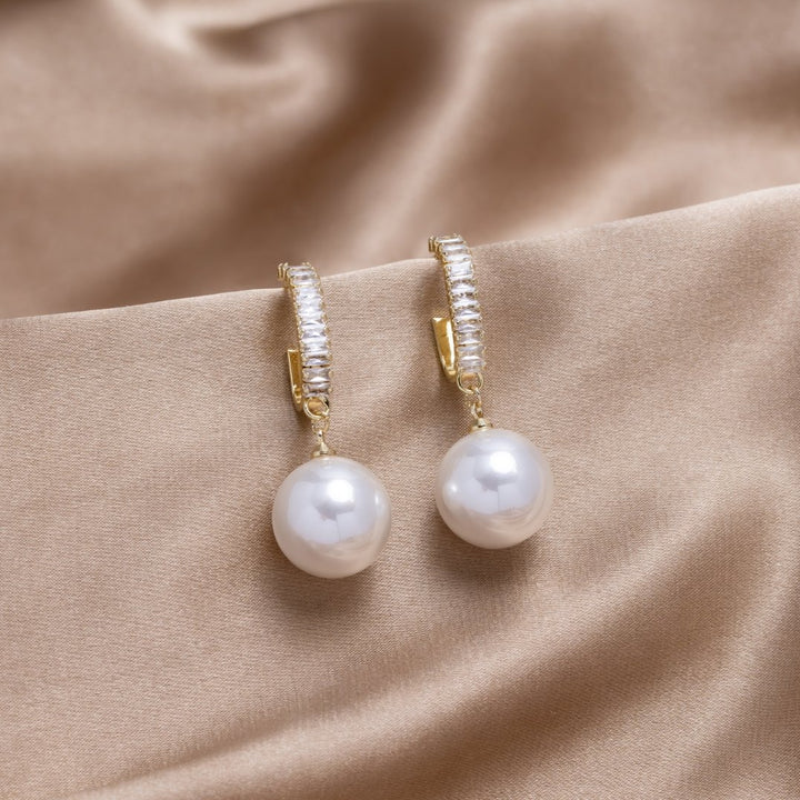 Pendientes de Perlas y Circonitas de Lujo