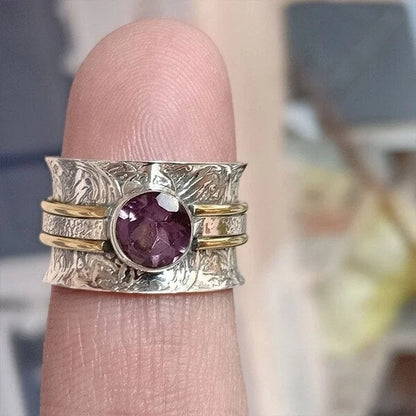 Anillo de meditación de piedra preciosa bohemio