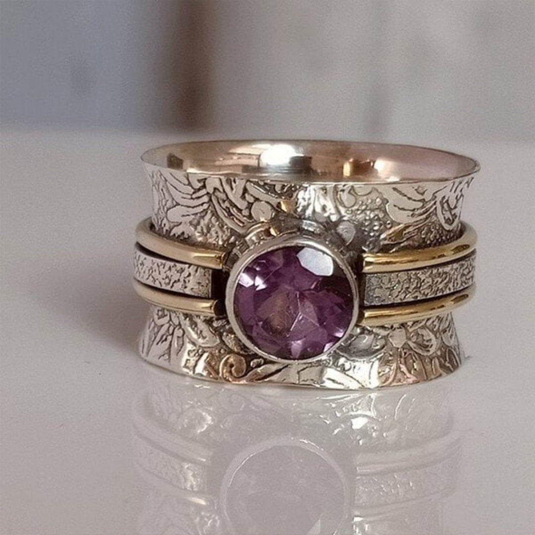 Anillo de meditación de piedra preciosa bohemio