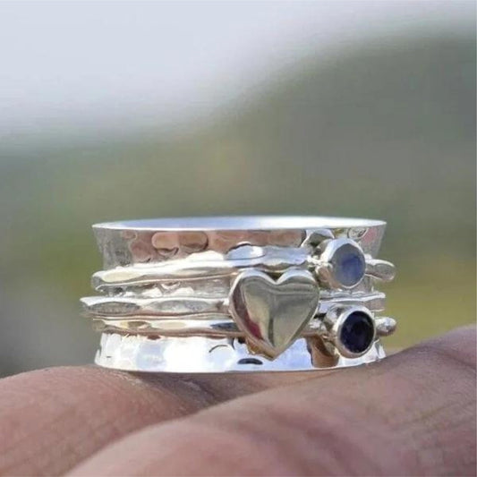 Anillo Corazón Giratorio