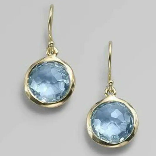 Pendientes de Joyas Incrustados en Azul Vintage