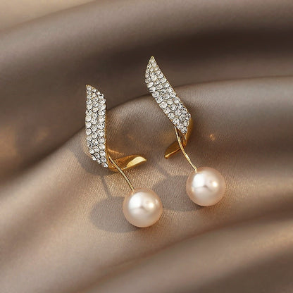 Pendientes de perlas en oro