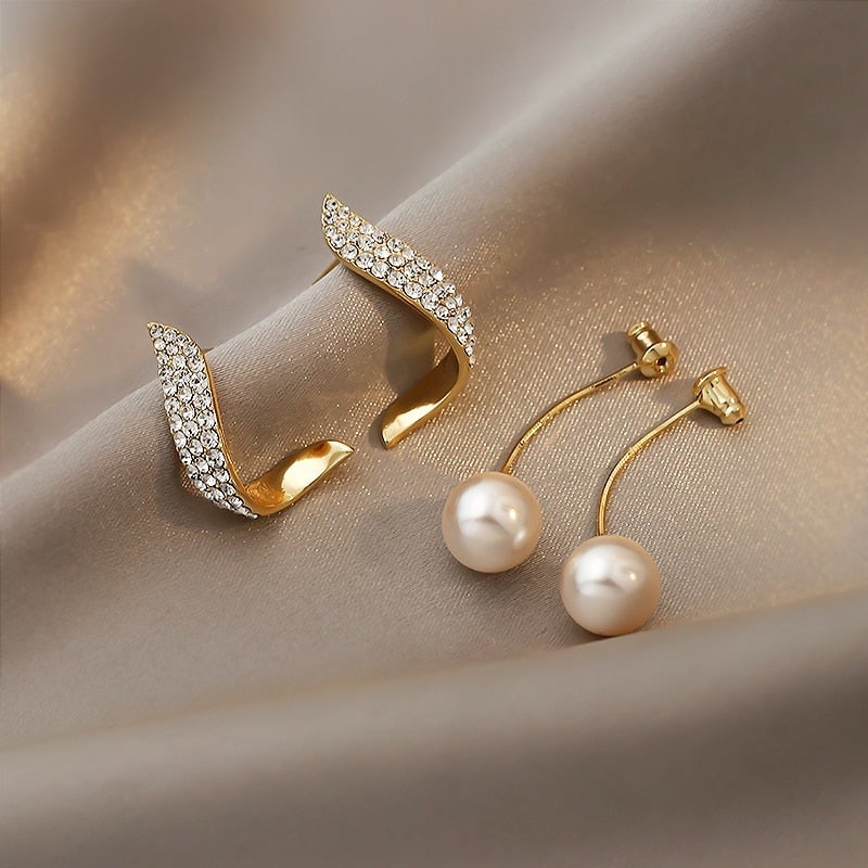 Pendientes de perlas en oro