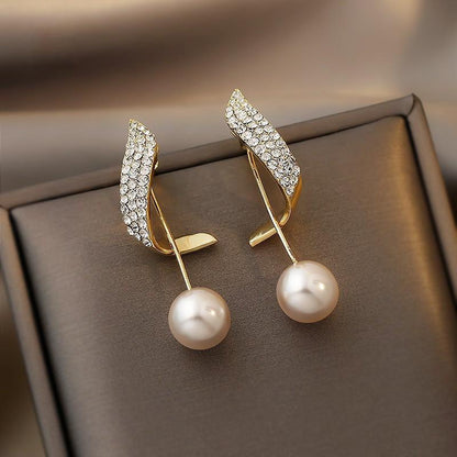 Pendientes de perlas en oro