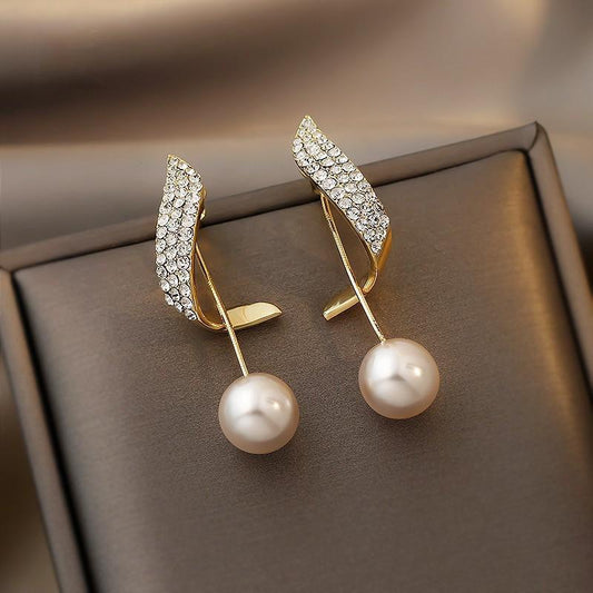 Pendientes de perlas en oro