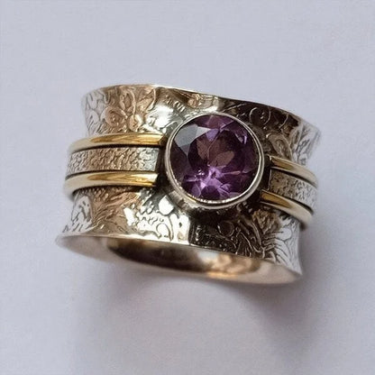 Anillo de meditación de piedra preciosa bohemio