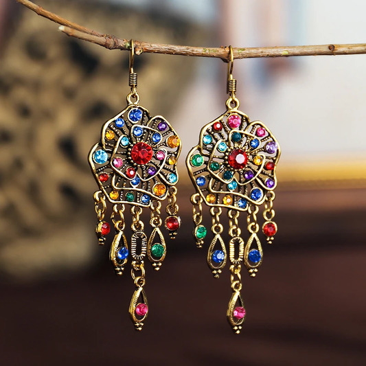Pendientes Mandala Coloridos Vintage