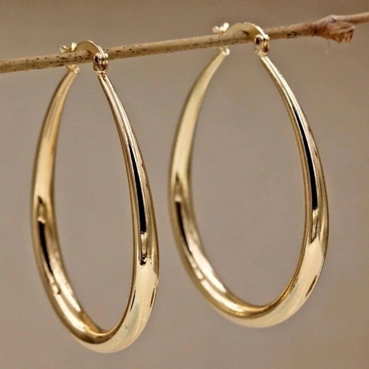 Pendientes de aro dorados vintage