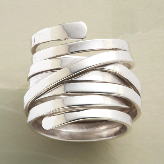 Anillo de plata grueso vintage