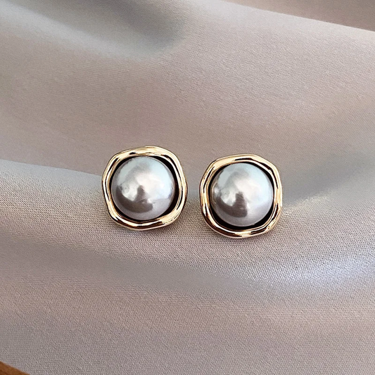 Pendientes de Perlas Negros Elegantes