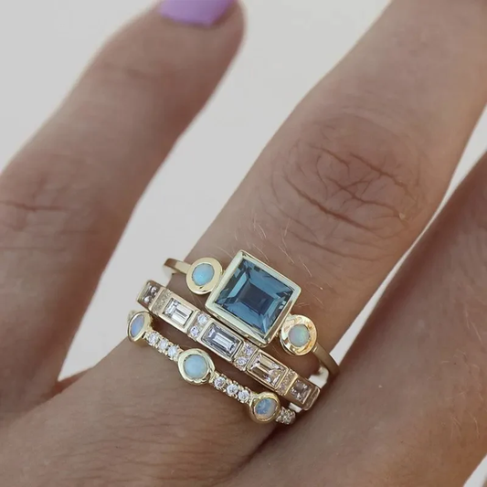 Anillo Vintage de Joya Azul