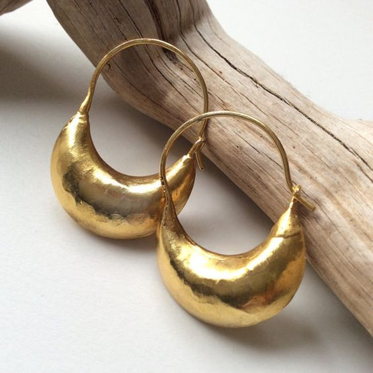 Pendientes de Cesta Dorada Vintage