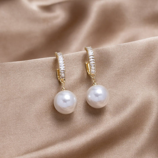 Pendientes de Perlas y Circonitas de Lujo